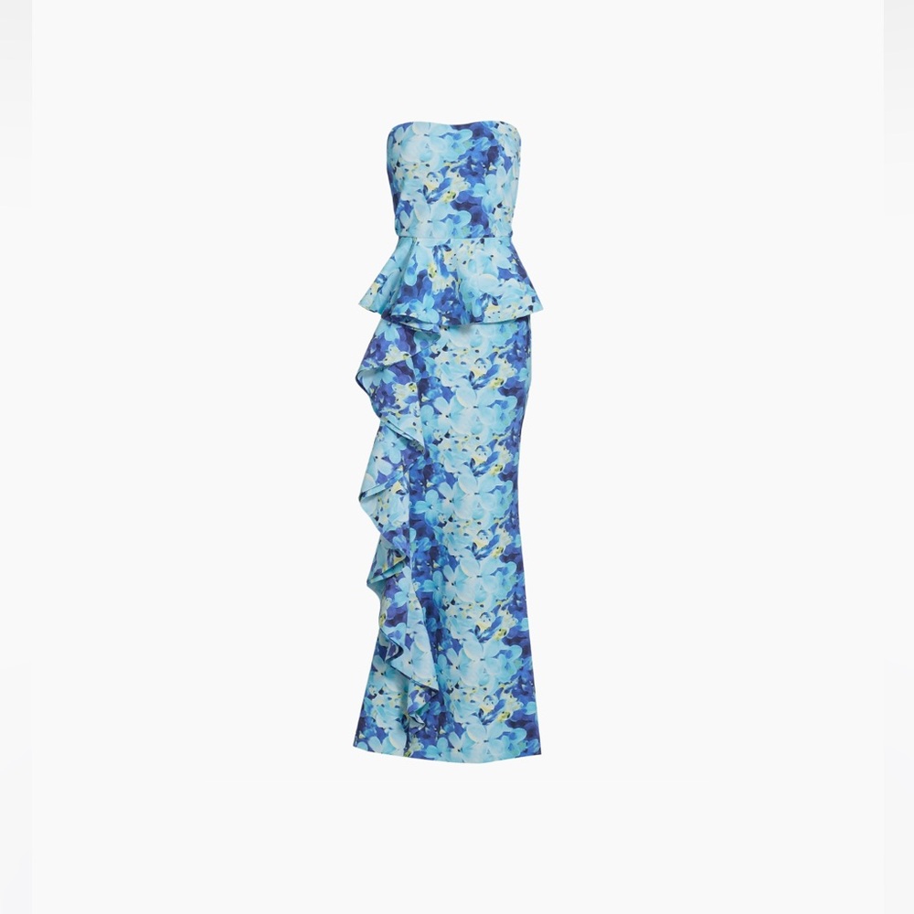 Chiara Boni Hafsa Sje Floral Peplum Gown